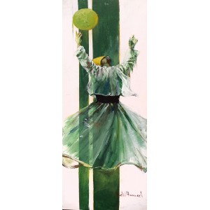 Abdul Hameed,  12 x 36 inch, Acrylic on Canvas, Figurative Painting, AC-ADHD-008